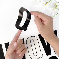 258 Pcs Waterproof 4-Inch Self-Adhesive Vinyl Stickers Black Alphabet & Numbers