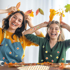 2500 Mini Fall Maple Leaves Stickers – 4 Styles, Colorful Paper Decals