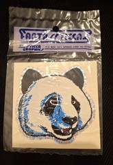 Vintage Fantassticca Prism Sticker Holographic Panda Bear Head NOS Sealed in Pac