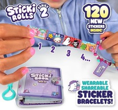 Wearable Sticker Bracelet & Collection Book | 120 Mini Stickers, 1000+ Designs