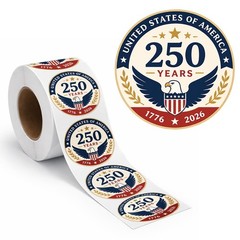 500 Pcs Round Patriotic Stickers 1.77″ Vintage Waterproof USA Decals for 4th of