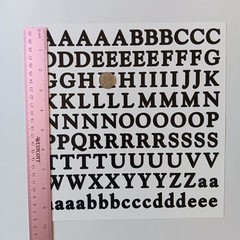 Lot of 4 Creative Memories Silver/White/Green/Black ABC/123 Stickers Sheets