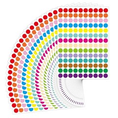 0.5 Inch 14 Colors Color Coding Labels Circle Dot Stickers,Can be Used in Off…