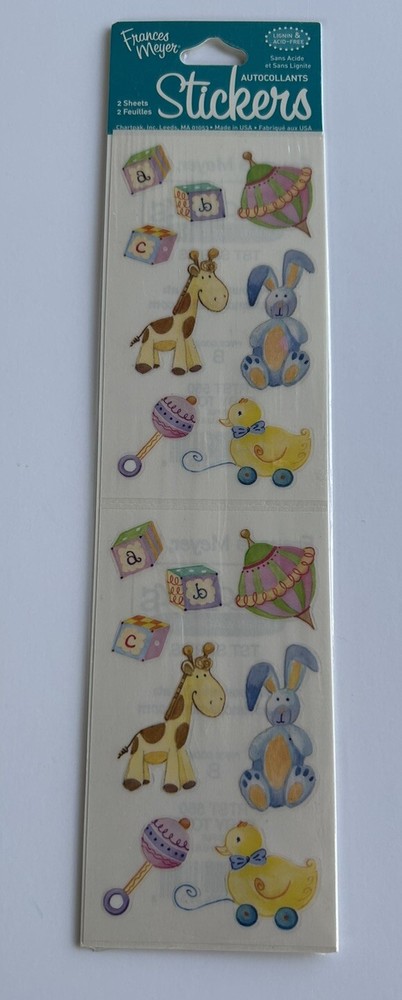 Frances Meyer BABY TOYS Stickers 2 Sheets Sealed