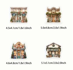 10pcs Christmas Storefront Stickers- Scrapbook, Journal, DIY Crafts & Cards