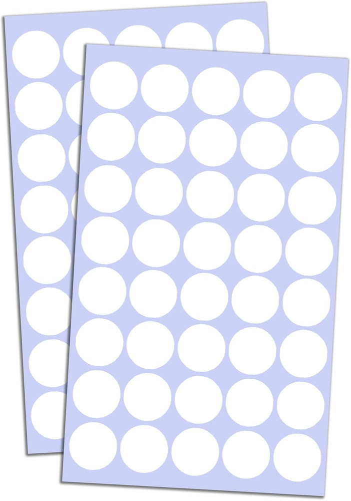 2000 Pack, 3/4″ round Colored Dot Stickers Circle Labels – White