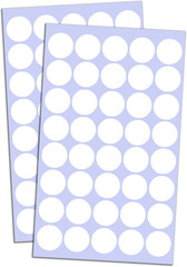 2000 Pack, 3/4″ round Colored Dot Stickers Circle Labels – White