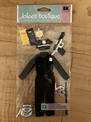EK Success Jolee’s Dimensional Stickers POLICE Officer Cop Set Of 13