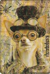 Huge Lot of Junk Journal Art Cards, Steampunk Animals 31pcs, 4″ x 6″