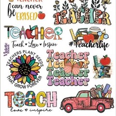 Violette Stickers Teachers Rule Sticker Sheet Back to School Appreciation Gift