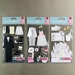 Jolee’s Scrapbooking Wedding Stickers GROOM TUX FLOWER GIRL RING BOY RECEPTION
