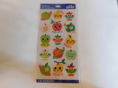 Sticko themed stickers School Apple flat stickers 15 pieces