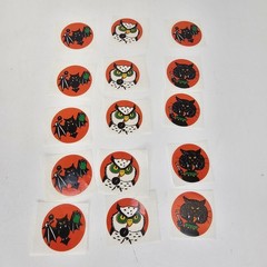 Vintage Eureka Halloween Scratch & Sniff Stickers Bat Cat Owl Loose Mixed Lot