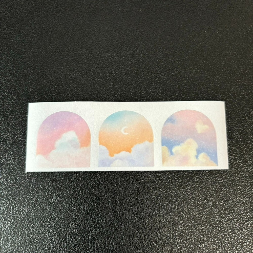 Pastel Sky Cloud Stickers – 3 Aesthetic Kawaii Japanese Planner Designs