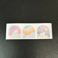 Pastel Sky Cloud Stickers – 3 Aesthetic Kawaii Japanese Planner Designs