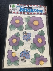 Provo Craft Stickers Purple Flowers Daisy Butterflies Sunflowers Vtg 90s Garden