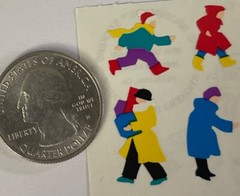 LITTLE PEOPLE Stickers(12pc)Mrs. Grossman’s•Wintertime•Shopping •Running•Holiday
