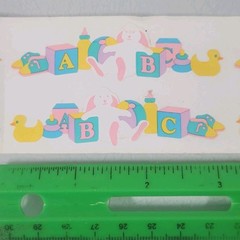 Vintage Mrs Grossmans Baby Toys Sticker Roll Lot of 38 Squares – READ