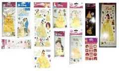 DISNEY BELLE Beauty & the Beast Princess Rose Dancing Jewels Stickers U PICK