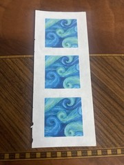 Vintage Creative Memories Blue Swirl Squares Sticker Strip 2×5 Inches