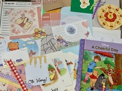 Winnie the Pooh Junk Journal/Scrapbooking kit with Themed Book + Supplies