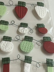 Paper Bliss HOLIDAY BULBS Dimensional Sticker Pack Scrapbooking CHRISTMAS LIGHTS