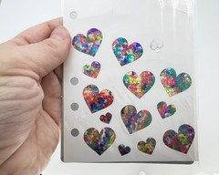 VTG Hambly Studios Stickopotamus Sandylion Stickers LOT Holographic Hearts Birds