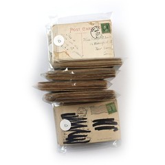 40 Damaged Used Postcards Lot – Vintage Distressed Posted Weathered Stained Mail