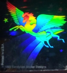 SandyLion© 1984 Hologram multiple 6 Pegasus