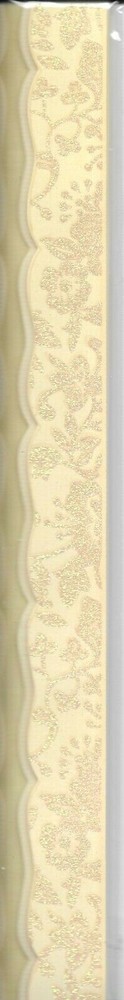 Vine Floral Flowers Leaves Glitter 12″ Daisy Hill Peach Border Stickers