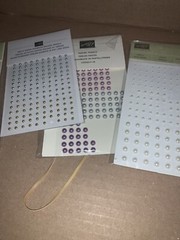 Stampin’Up! Retired ADHESIVE BACKED ADORNMENTS, 2 New & 5 Misc As SHOWN See Pics