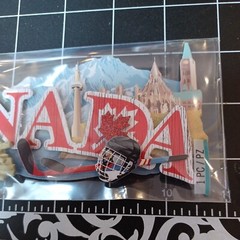 SCRAPBOOK STICKER Title Travel CANADA TOTEM Beaver Hockey Maple Leaf Moose Spire