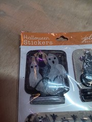 Halloween puffy sticker. Craftbook, novelty