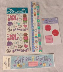 Stickers Baby Shower Scrapbooking Sheets New & Used Assorted Girl Boy Set Of 12