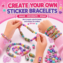 Sticky Roll Bracelet Kit, 320 Mini Stickers, Wearable & Shareable Sticker