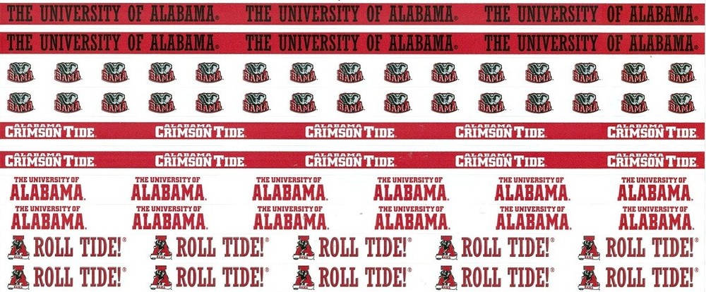 University of Alabama CRIMSON TIDE NCAA Border Scrapbook Stickers 12″