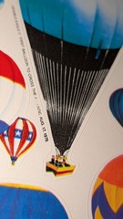 Vintage Dennison Stickers Hot Air Balloons Lot Of 2 Sheets READ