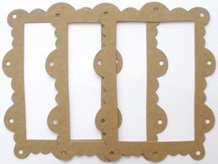 {3} SCALLOP EYELET FRAME – Picture Frames Chipboard Die Cuts – 4″ x 5 1/4″