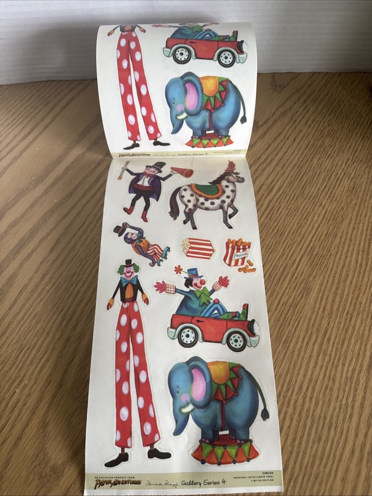 RHTF Paper Adventures Circus Sticker ROLL- Over 25 Sheets, Stickers