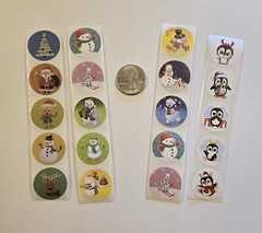 50 CHRISTMAS STICKERS/CHRISTMAS STICKERS FOR KIDS/REWARD STICKERS/X-MAS SEALS