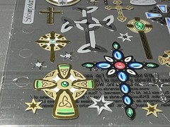 Scrapbooking Stickers by Sticko Foiled Crosses Cross Symbols
