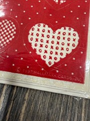 Hallmark Heart Pattern Self-Adhesive Valentine Sticker Sheets Multipack 1987