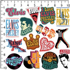 ELVIS ICONIC VARIETY DIE CUT VINYL 50 CT STICKER PACK