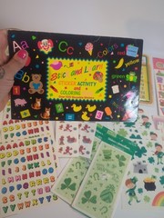 HUGE Vintage Sticker Lot & Sticker Book! St Patrick’s, Letters, Elmo, Sandylion