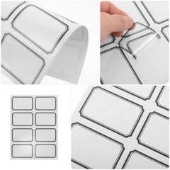 40 Sheets Transparency Stickers Self-adhesive Clear for Packaging Label