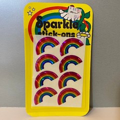 Vintage Stickers Rainbows Sparkle Stick-Ons