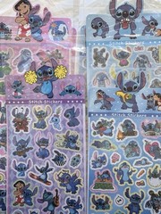 Stitch Stickers 8 Sheets! Over 100 pc Characters Stitch, LILO, Crafting Glitter