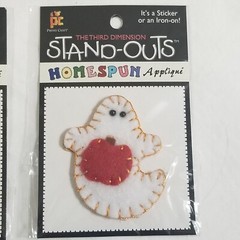 NEW Lot 6 Stand Outs Sticker Applique Iron On Easter Fall Halloween Bunny Ghost