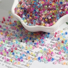 4000 pcs Mixed lined inside Colour Glass Beads 2mm (10/0) + Storage Box Craft