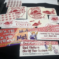 Red Hat Society Stickers Lot Bumper Vinyl Scrapbooking Vintage Car 50+
